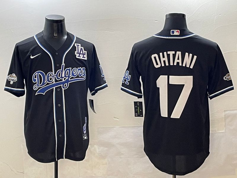 Men Los Angeles Dodgers #17 Ohtani Black Fashion Game 2025 Nike MLB Jersey style 3064->los angeles dodgers->MLB Jersey